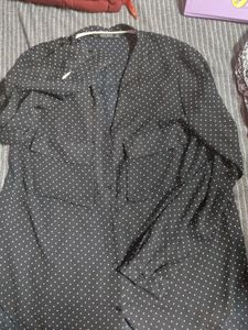 Black And White Polka Dotted Shirt