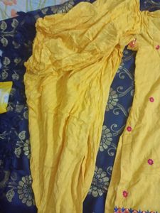 Yellow Embroidered Salwar Kameez Suit