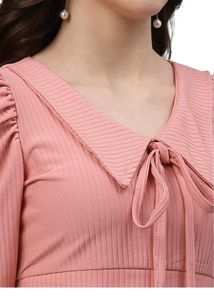 Pink Puff Sleeve Crop Top