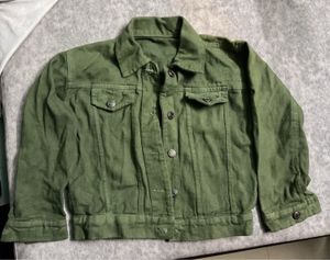 Olive Green Denim Jacket