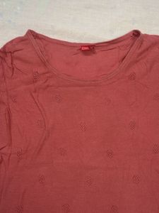 Dusty Rose Top with Bell Sleeves