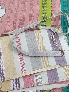 Striped Clutch
