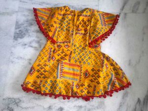Cute Yellow Pom-Pom Dress