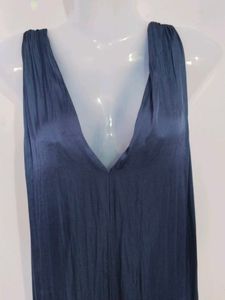 NAVI BLUE SILK JUMPSUIT