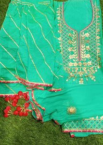 Semi stitched Sharara Suit With Freebies