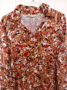 Casual Rust Color Dress from Max (Floral Midi)