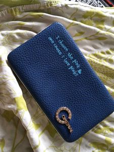 Blue 'I Love Pink' Wallet