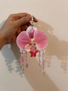 Pink Orchids Keychain