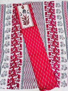 Rani &amp; White Dress Material