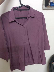 Mauve Button-Down Shirt