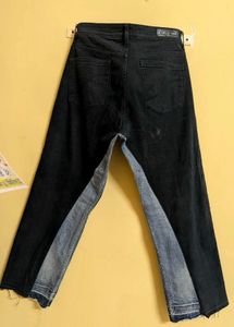 Two-Tone Denim Jeans