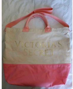 Victoria&#39;s Secret Weekender Tote Bag (Pink N Cream