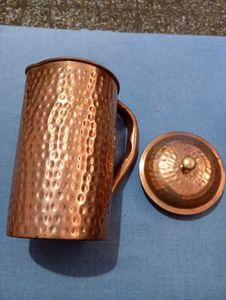 Copper Jug 2L With Four Glass{ No Return Allowed}