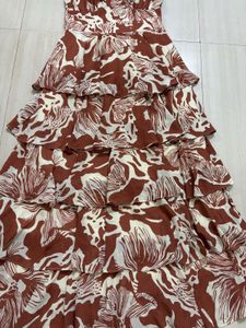 Floral layered maxi dress