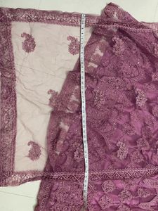 Mauve Embroidered Lehenga Choli Set