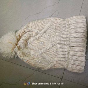 Beige Knitted Beanie