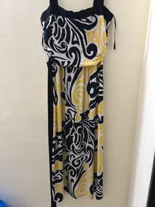 Abstract Print Maxi Dress