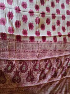 Pink Paisley Saree