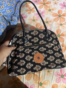 Black Ajrak Bag From Santiniketan