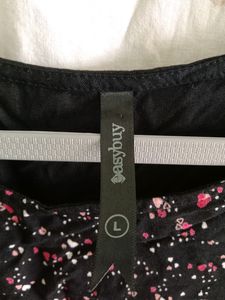 Easybuy Black Heart Print Top(Women)