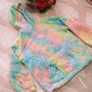 TRENDY FASHIONABLE TIE N DYE FLEECE HOODIE (S)