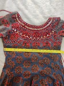 ANARKALI WITH MIRROR WORK