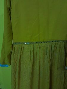 Elegant Yellow Anarkali Dress