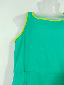 Mohr Green Sleeveless Fishcut Dress (Women)