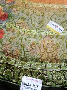 Georgette Satin Patta Saree