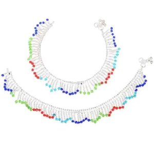 Anklets with Colorful Beads