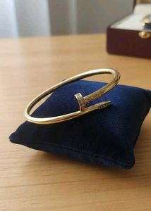 Gold Nail Anti Tarnish Bangle Bracelet