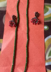 Owmen , Girls Two Chains And Ear Rings Combo