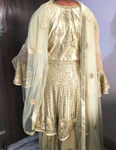 Embellished Embroidered Net Sharara Set