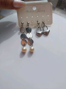 Earring Bundle: Dangle &amp; Heart Studs