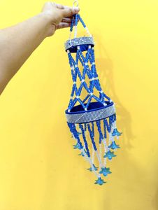 Boho Beaded Hanging chandelier