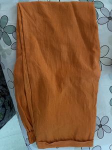 Orange Linen Blend Joggers