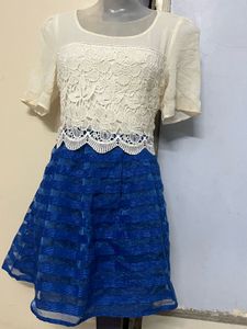 Pintrest Chic White &amp; Blue Dress