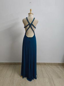 Elegant Blue Maxi Dress