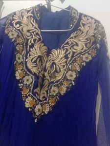 Elegant Blue Ethnic Gown
