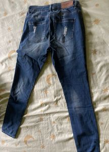 Only Ripped Dark Wash Skinny Jeans