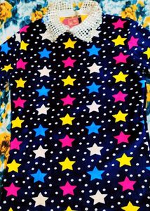 Star Print Mini Dress