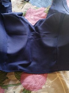 Navy-Blue Sleeveless Blouse