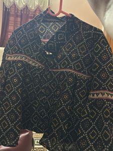 Black Crop Top Indo Western