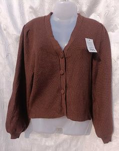 Premium Brown Knit Cardigan 🤎
