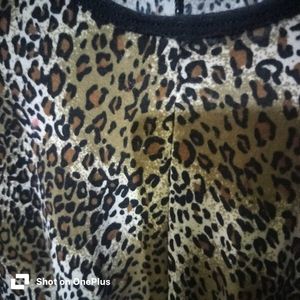 Asymmetric Animal Print Sleeveless Dress