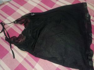 Black Halter Lingerie Dress