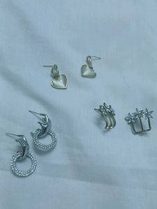 Hand &amp; Rhinestone Circle Earrings