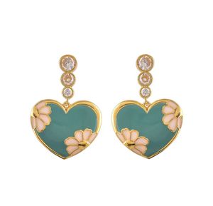 Voylla Valentine&#39;s Day Camellia Drop Earrings