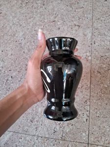Vintage Black Ceramic Vase