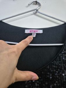 Sparkling Black Sequin Dress
